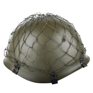 síťka na přilbu bavlněná pletená síťka olivové barvy pro upevnění na helmu