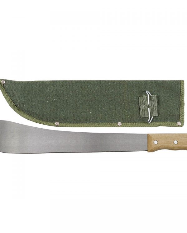MFH mačeta BW mačeta BW   klasická mačeta BW ocelová mačeta s dřevěnou rukojetí v ochranném plátěném pouzdře  smyčka a spona pro uchycení délka ostří: cca 35