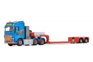 WSI Models model Volvo FH4 6X4+Nooteboom Euro-PX 2axle THYGESEN kovový sběratelský model v měřítku 1:50 výrobce WSI