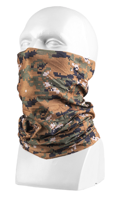 Mil-Tec šátek Headgear digital woodland šátek Headgear digital woodland univerzální šátek jednotné velikosti  bezešvý  lze nosit jako čepici