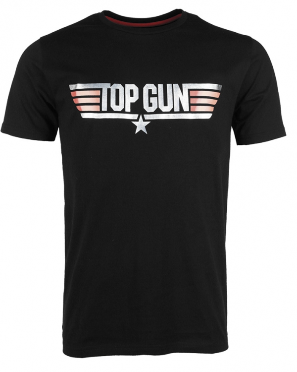 Mil-Tec tričko Top Gun XXL originální tričko Paramount pro filmové vydání 2. dílu 'Top Gun' tisk „TOP GUN“ kulatý výstřih střih objímající tělo 100% bavlna