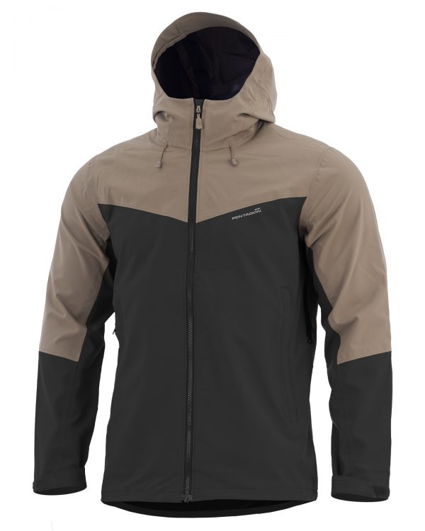 Pentagon bunda Pentagon Monlite Shell coyote XXL Pohodlná nepromokavá bunda vhodná na každodenní nošení. Na její výrobu byl použit polyester v kombinaci se spandexem