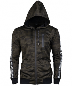 Mil-Tec mikina sportovní woodland XXXL ležérní a pohodlná mikina s maskovacím vzorem pruhy na boku od krku přes rukávy s potiskem Mil-Tec® nepromokavý hlavní zip levá kapsa na hrudi s nepromokavým zipem kapuce se stahovací šňůrkou široké