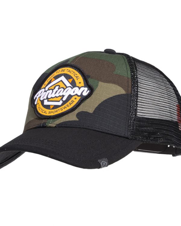 Pentagon kšiltovka Pentagon ERA Trucker Lehká síťovaná čepice s logem značky PENTAGON. Na výrobu čepice byl použit rip-stop materiál v poměru 65% polyester