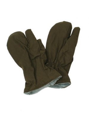 Originál AČR rukavice vz. 55 teplé rukavice vz. 55 teplé  Zimní rukavice AČR vz.55 teplé   zateplené zimní rukavice vnitřní část zateplená kožíškem stahovací lem na zápěstí oddělený ukazováček umožňuje lepší manipulaci než palcové rukavice barva: oliv materiál: 49% bavlna
