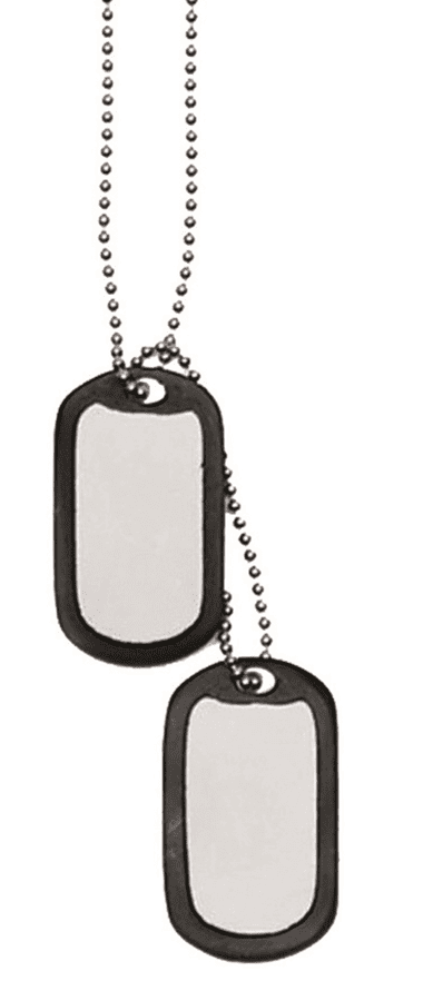 Mil-Tec známka osobní US komplet stříbrná Dog tag na krk komplet stříbrný Obsahuje 2ks známky + 2ks řetízek + 2 ks gumičky. Provedení stříbrné.
