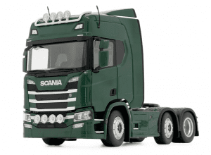 MarGe Models model Scania R500 6x2 tmavě zelená sběratelský model v měřítku 1:32 výrobce: MarGe Models materiál: kov/plast