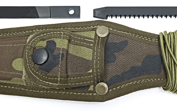 Mikov pouzdro UTON 362-4 Camouflage MNS včetně příslušenství Textilní maskáčové pouzdro zelené s kapsičkou na příslušenství