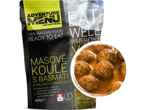 Adventure Menu Masové koule s rýží basmati a rajskou omáčkou 400g Pochutnej si jako v restauraci