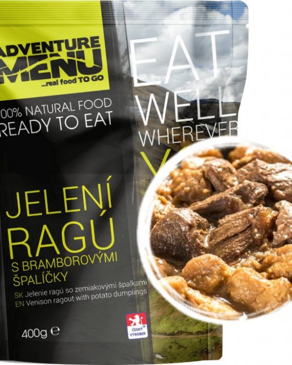 Adventure Menu Jelení ragú s bramborovými špalíčky 400g Pochutnej si jako v restauraci