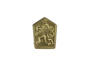 Originál AČR odznak na čepici lev zlatý Odznak lev ČSLA zlatý na čepici   kovový odznak s trny čepicový barva: zlatá rozměry: cca 2