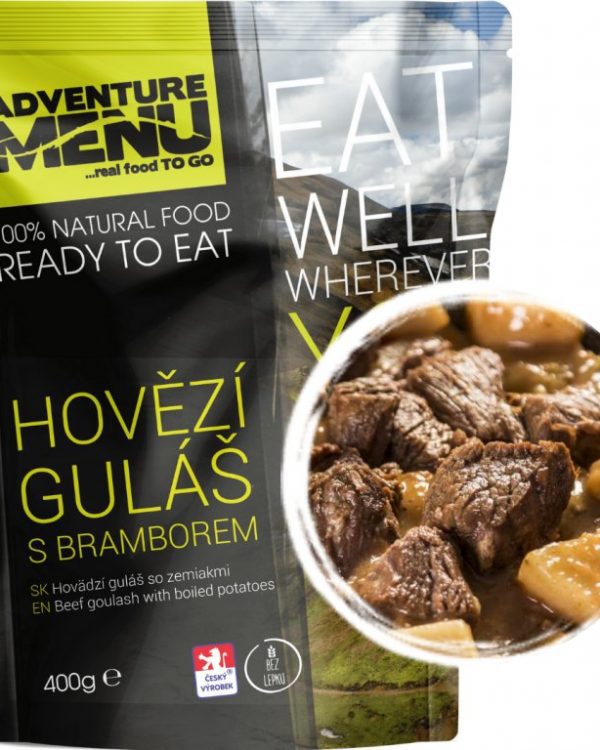 Adventure Menu Hovězí guláš s bramborem 400g Pochutnej si jako v restauraci