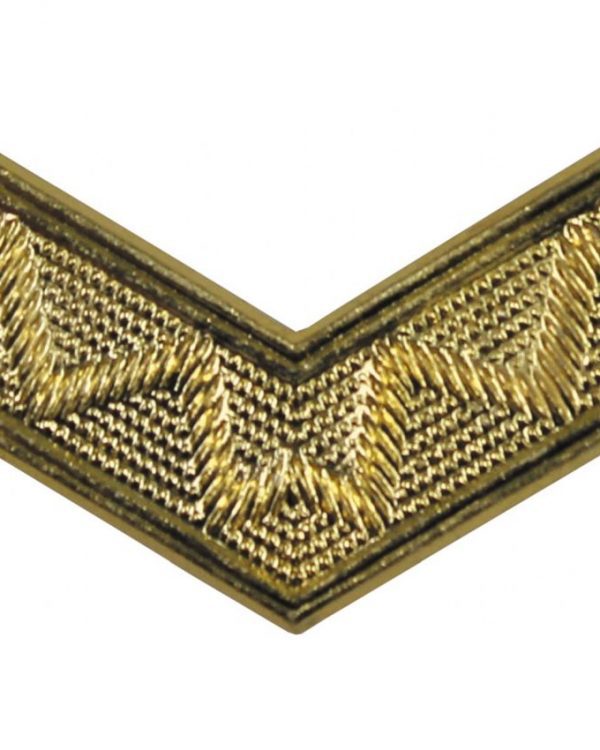 Originál AČR odznak pásky zlatový V 11x30 pásky  Kovové pásky slouží k označení příslušnosti k vojenské škole a ročníku.