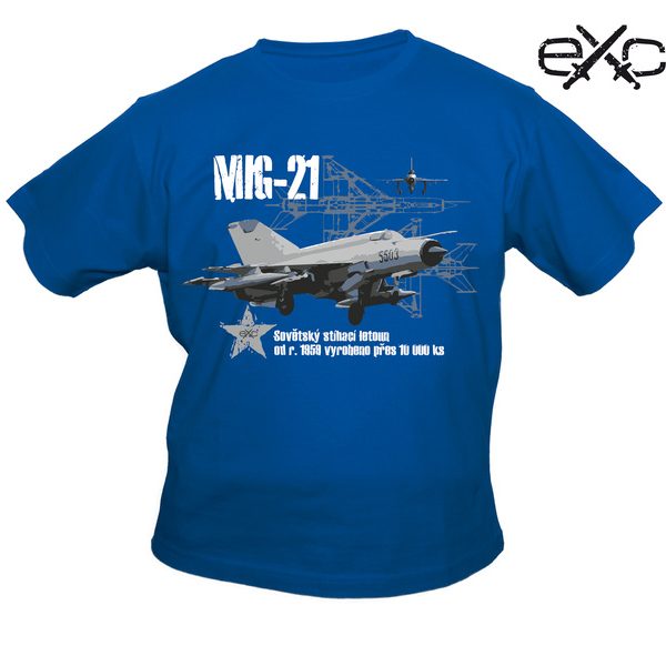 eXc tričko EXC dětské MIG 21 146 Limited Edition: Military Vehicles materiál: 100% bavlna Prát a žehlit po rubu! nové zboží
