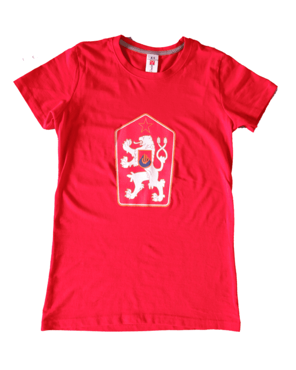 tričko retro ČSSR dámské červené XL tričko Retro ČSSR dámské červené dámské tričko s krátkým rukávem a kulatým výstřihem 1