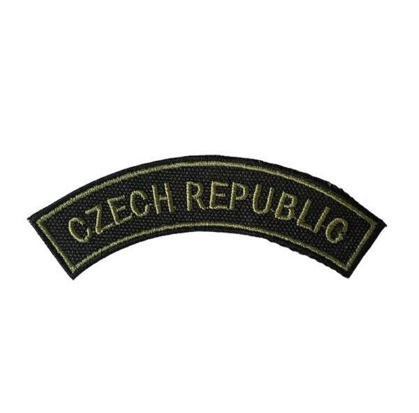 nášivka Czech Republic černá délka 10 cm