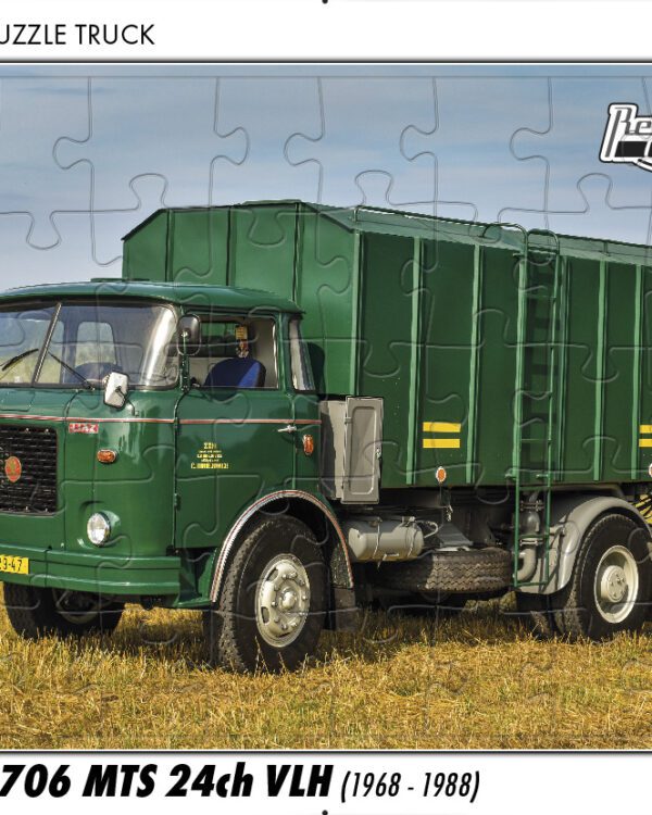 puzzle Truck Škoda 706 MTS 24ch VLH-40 dílků PUZZLE TRUCK 04 - ŠKODA 706 MTS 24CH VLH (1968 - 1988) 40 DÍLKŮ   Rozměry deskového puzzle: 37 cm x 29 cm Materiál: originál puzzle lepenka o síle 2 mm Rozměry balení: 37 cm x 29 cm Rozměry jednotlivých dílků: cca 4 x 5 cm Počet dílků: 40   Nevhodné pro děti do 3 let!!!  Sběratelská série EDICE RETRO-AUTA -TRUCK. Puzzle z této edice jsou nejen ideálním dárkem pro všechny automobilové nadšence