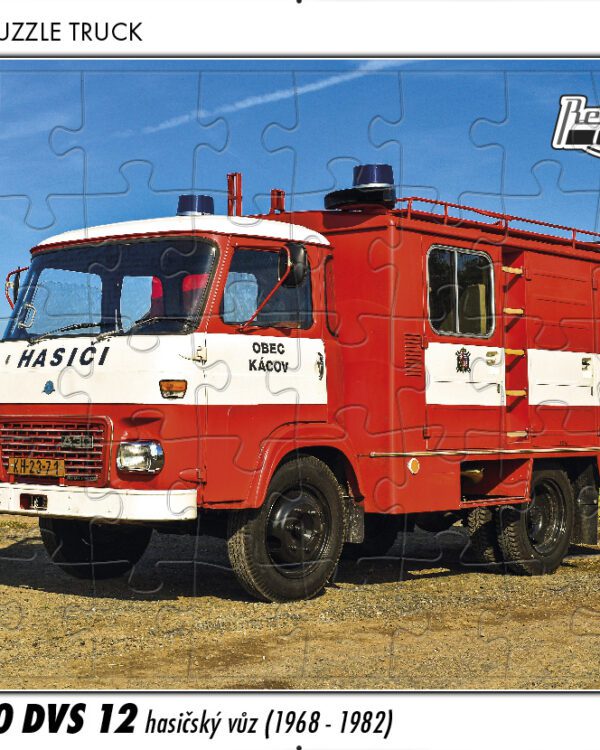 puzzle Truck Avia 30 DVS 12 hasičský vůz-40 dílků PUZZLE TRUCK 29 - AVIA 30 DVS 12 HASIČSKÝ VŮZ (1968 - 1982) 40 DÍLKŮ   Rozměry deskového puzzle: 37 cm x 29 cm Materiál: originál puzzle lepenka o síle 2 mm Rozměry balení: 37 cm x 29 cm Rozměry jednotlivých dílků: cca 4 x 5 cm Počet dílků: 40   Nevhodné pro děti do 3 let!!!  Sběratelská série EDICE RETRO-AUTA -TRUCK. Puzzle z této edice jsou nejen ideálním dárkem pro všechny automobilové nadšence