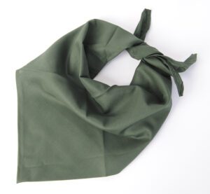 Originál AČR šátek zelený Trojúhelníkový šátek používaný Armádou ČR  Váže se na hlavu pro odsání potu