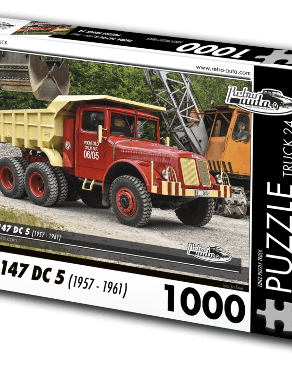 puzzle truck Tatra 147 DC 5-1000 dílků PUZZLE TRUCK 24 - TATRA 147 DC 5 (1957 - 1961) 1000 DÍLKŮ   Rozměry složeného puzzle: 660 x 470 mm Materiál: originál puzzle lepenka o síle 1