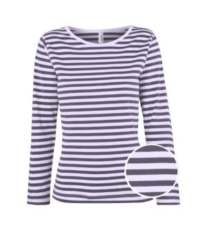 tričko dámské námořnické dlouhý rukáv XL elegantní dámské triko s kulatým průkrčníkem a dlouhým rukávem