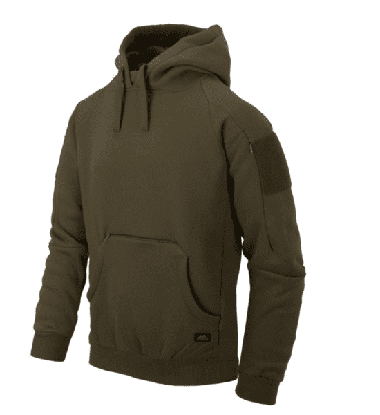 Helikon mikina Helikon Hoodie Lite Kangaroo green XXXL Urban Tactical Hoodie Lite Kangaroo je lehká mikina s kapucí a "klokaní" kapsou. Jednoduchý low-profile střih a elastická tkanina činí tuto mikinu ideální pro všechny městské operace. Velká přední klokaní kapsa má na horní straně ještě jednu kapsu na zip. V pravé kapse je skrytá malá kapsička na zip. Dvě vnitřní náprsní mesh kapsy pro uložení founu