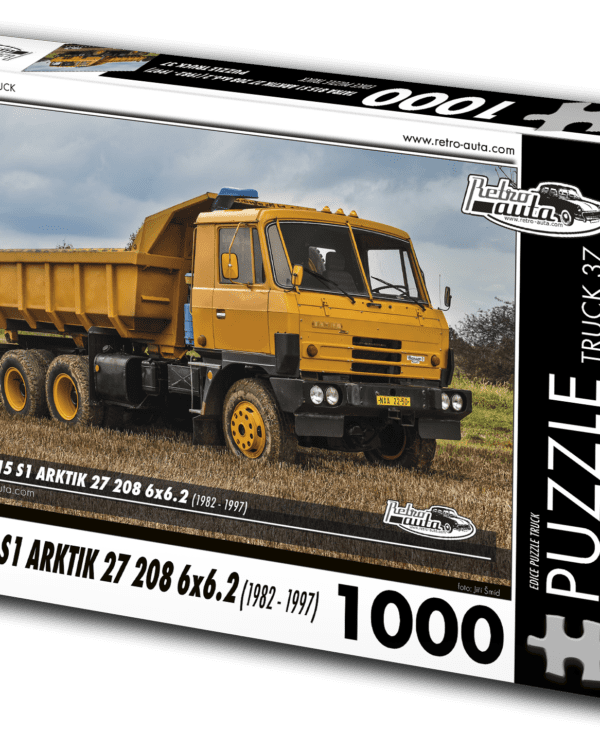 puzzle truck Tatra 815 S1 Arktik 27 208 6x6.2 (1982-1997)-1000 dílků PUZZLE TRUCK 37 - TATRA 815 S1 ARKTIK 27 208 6X6.2 (1982 - 1997) 1000 DÍLKŮ     Rozměry složeného puzzle: 660 x 470 mm Materiál: originál puzzle lepenka o síle 1