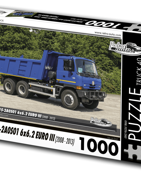 puzzle truck Tatra 815-2A0S01 6x6.2 Euro III (2008-2013)-1000 dílků PUZZLE TRUCK 40 - TATRA 815-2A0S01 6X6.2 EURO III (2008 - 2013) 1000 DÍLKŮ     Rozměry složeného puzzle: 660 x 470 mm Materiál: originál puzzle lepenka o síle 1