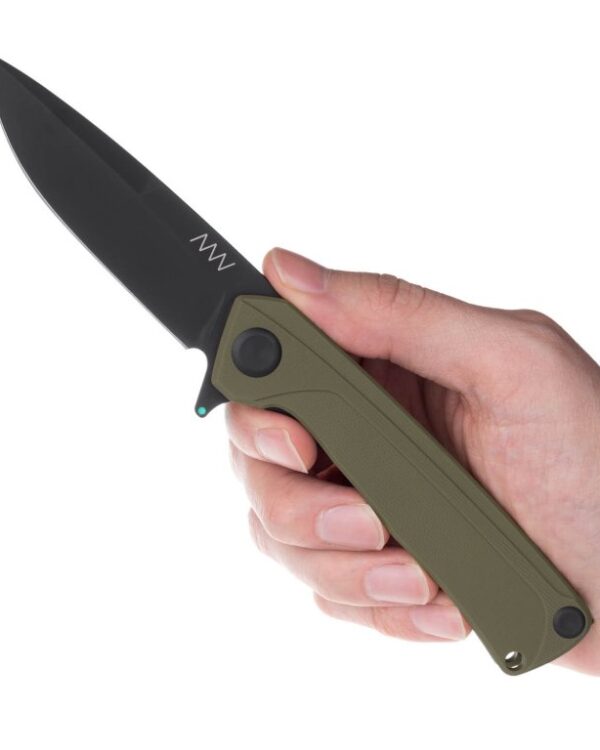 ANV Knives nůž ANV-Z100 DLC olivová G10/Liner Lock Nadčasová jednoduchost v kombinaci s bohatou konfigurovatelností je hlavním důvodem