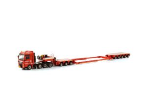 WSI Models model MAN TGX XXL 8x4 + Scheuerle set 3+5 Fagioli kovový sběratelský model v měřítku 1:50 výrobce WSI models