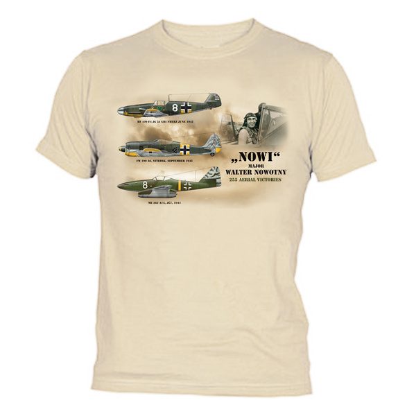 tričko NW Walter Nowotny S Walter Nowotny - eso luftwafe létající na západní i východní frontě s nejznámějšími typy německých stíhaček