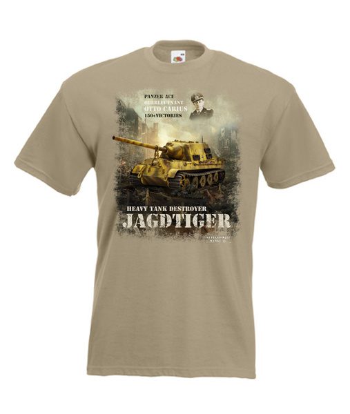 tričko NW Jagdtiger S Jagdtiger Otto Carius  -největší a nejsilněji vyzbrojený stíhač tanků Limited Edition: NETRVALOWITZ WERKE AG materiál: 100% bavlna Prát a žehlit po rubu! nové zboží