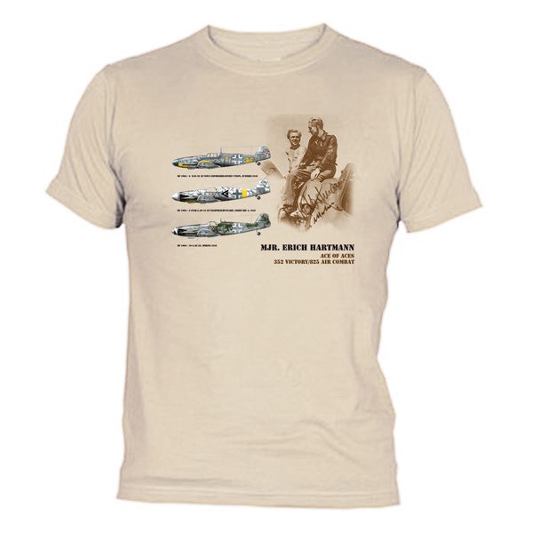 tričko NW Mjr. Erich Hartmann S nejúspěšnější letecké eso celé historie vzdušných bojů