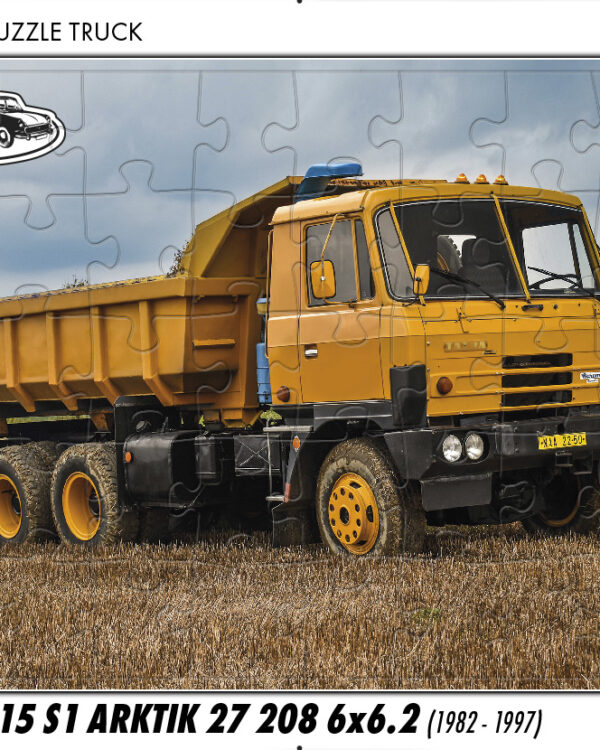 puzzle Truck Tatra 815 S1 Arktik 27 208 6x6.2 (1982-1997)-40 dílků Rozměry deskového puzzle: 37 cm x 29 cm Materiál: originál puzzle lepenka o síle 2 mm Rozměry balení:37 cm x 29 cm Rozměry jednotlivých dílků: cca 4 x 5 cm Počet dílků:40 Nevhodné pro děti do 3 let!!!   Sběratelská série EDICE RETRO-AUTA -TRUCK. Puzzle z této edice jsou nejen ideálním dárkem pro všechny automobilové nadšence