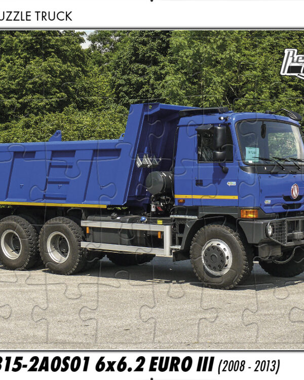 puzzle Truck Tatra 815-2A0S01 6x6.2 EURO III (2008-2013)-40 dílků Rozměry deskového puzzle: 37 cm x 29 cm Materiál: originál puzzle lepenka o síle 2 mm Rozměry balení:37 cm x 29 cm Rozměry jednotlivých dílků: cca 4 x 5 cm Počet dílků:40 Nevhodné pro děti do 3 let!!!   Sběratelská série EDICE RETRO-AUTA -TRUCK. Puzzle z této edice jsou nejen ideálním dárkem pro všechny automobilové nadšence