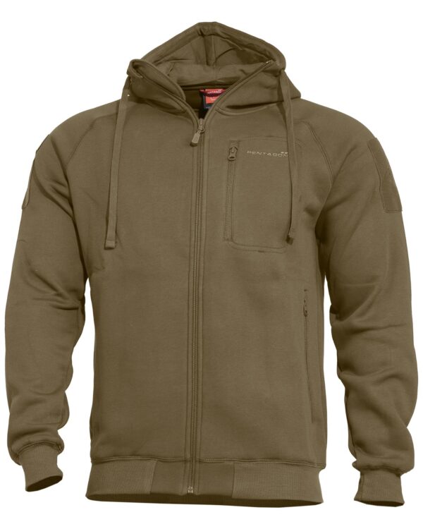 mikina taktická PENTAGON Leonidas 2.0 coyote XXL Produktová řada PENTAGON® A. D. (After Duty) series Tato řada je vytvořena pro každodenní použití v městském prostředí i při outdoorových aktivitách Taktická mikina Pentagon Leonidas je vysoce kvalitní mikina s kapucí. Na první pohled vypadá jako běžná mikina s kapucí