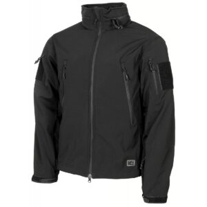 MFH bunda softshell Scorpion black XXXL Velmi dobře propracovaná softshelová maskovaná bunda je vyrobena z velmi odolného materiálu SHIELD+ s teflonovou úpravou a je vybavena kvalitními YKK zipy.  Softshell bunda Scorpion black. Velmi dobře propracovaná softshellová maskovaná bunda je vyrobená z velmi odolného materiálu SHIELD+ s teflonovou úpravou a je vybavena kvalitními YKK zipy.   nepromokavá