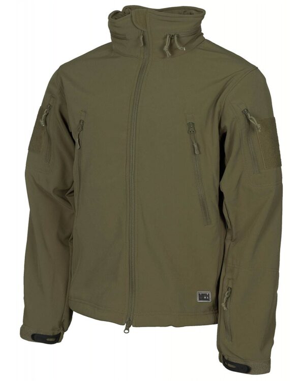 MFH bunda softshell Scorpion oliva XXXL Velmi dobře propracovaná softshelová maskovaná bunda je vyrobena z velmi odolného materiálu SHIELD+ s teflonovou úpravou a je vybavena kvalitními YKK zipy.  Softshell bunda Scorpion oliva. Velmi dobře propracovaná softshellová maskovaná bunda je vyrobená z velmi odolného materiálu SHIELD+ s teflonovou úpravou a je vybavena kvalitními YKK zipy.   nepromokavá
