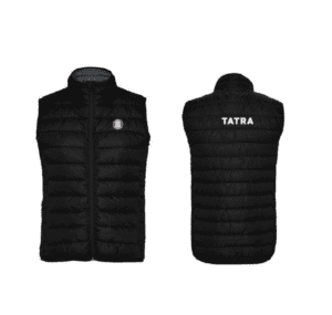 Tatra vesta dámská TATRA XXL dámská zateplená vesta boční průhmatové kapsy na zip vnitřní kapsy kulatá výšivka loga „TATRA“ na levé hrudi