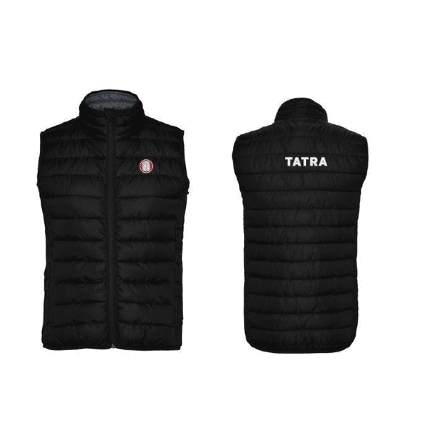 Tatra vesta dámská TATRA XXL dámská zateplená vesta boční průhmatové kapsy na zip vnitřní kapsy kulatá výšivka loga „TATRA“ na levé hrudi