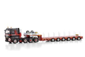 WSI Models model MAN TGX XLX 8x4+Manoovr 6a Mammoet kovový sběratelský model v měřítku 1:50 výrobce WSI models