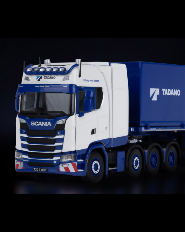 IMC Models model Scania S 8x4 + Nooteboom Ballast trailer 6a Tadano kovový sběratelský model v měřítku 1:50 výrobce IMC models