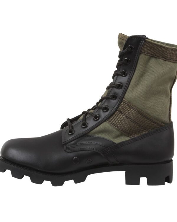 ROTHCO boty US Rothco jungle zelené 8W Boty US ROTHCO JUNGLE ZELENÉ Replika lehkých amerických bot určených do vlhkého a bažinatého terénu používané ve Vietnamu US armádou. Lehké polstrování na bocích a zadní části proti odřeninám