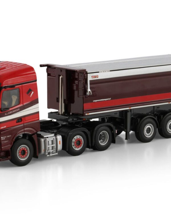 WSI Models model MB Actros MP5 6x2+sklopka A. van Grunsveh kovový sběratelský model v měřítku 1:50 výrobce WSI models
