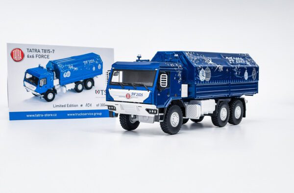 Kaden model Tatra 815-7 Force PF 2026 Limitovaná série 300ks. Sběratelský a perfektně propracovaný kovový model v měřítku 1:43. Celokovový. Přední kola natáčecí