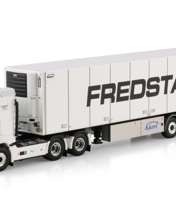 WSI Models model Volvo FH4 6x4+box trailer Fredstad kovový sběratelský model v měřítku 1:50 výrobce WSI models