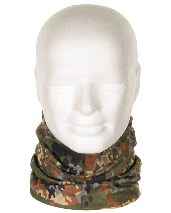MFH šátek multifunkční BW Tubusový elastický multifunkční šátek v německém maskáčovém provedení BW FLECKTARN.  Rychleschnoucí