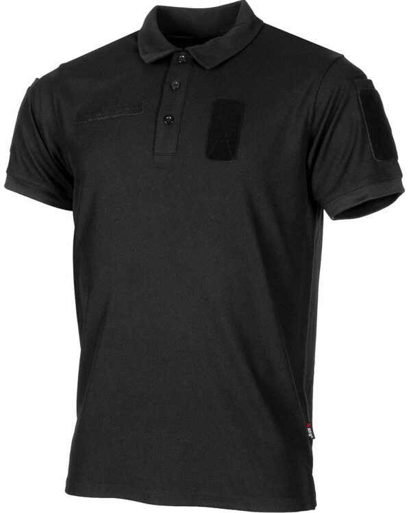 MFH polotričko Tactical Coolmax černé XXXXL Polokošile černé barvy vyrobené z odolného polyesteru. Tento materiál obsahuje 50 % vláken Coolmax