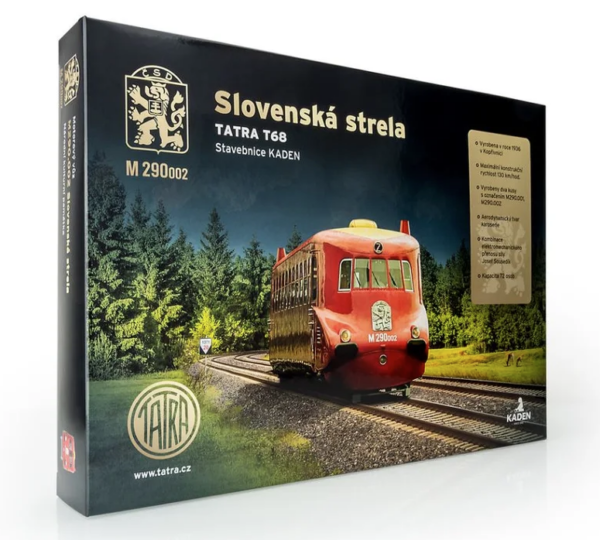 Tatra stavebnice Tatra Slovenská Strela Tatra stavebnice Tatra Slovenská Strela Stavebnice obsahuje model legendárního vlaku TATRA 68 "Slovenská strela" ve měřítku H0 (1:87). Celkem má 60 dílů